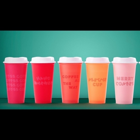 Starbucks Holiday 2019 Reusable Hot Cups- 6 cups in package- New in Box - Picture 5 of 5